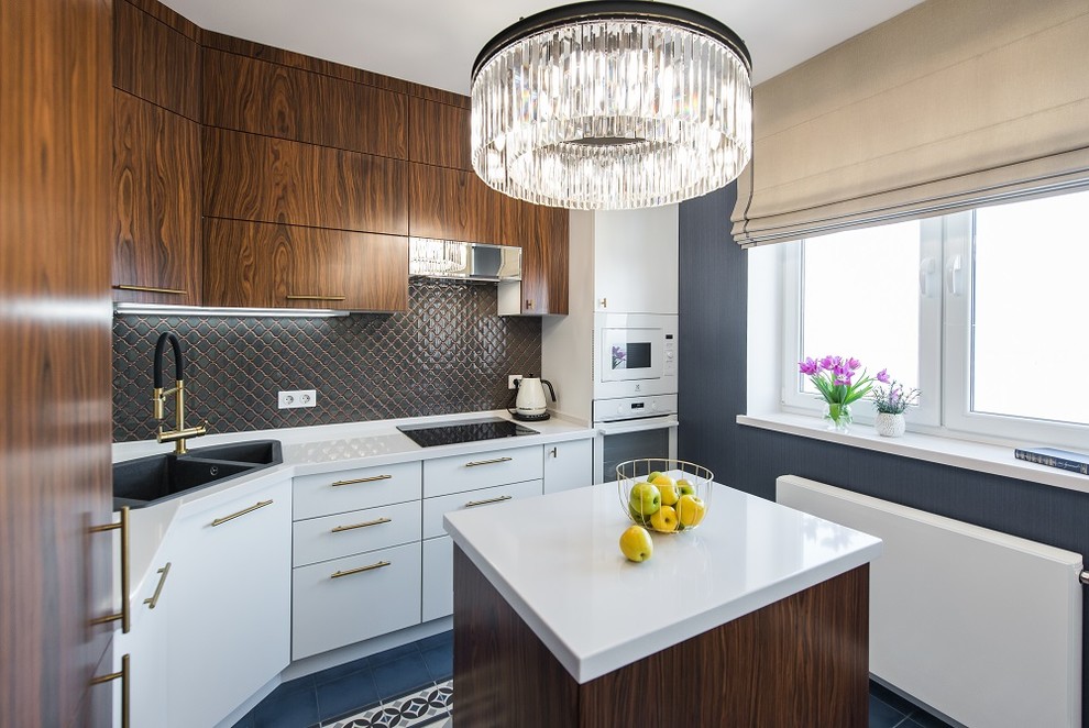 Кухня в натуральном шпоне