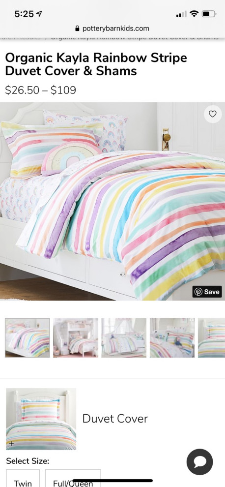 Kayla rainbow stripe hot sale duvet