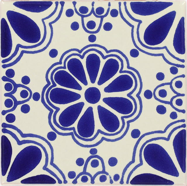 Handmade Tierra Y Fuego Ceramic Tile Blue Lace Set Of 9 Handmade Tierra Y Fuego Ceramic Tile Blue Lace Set Of 9