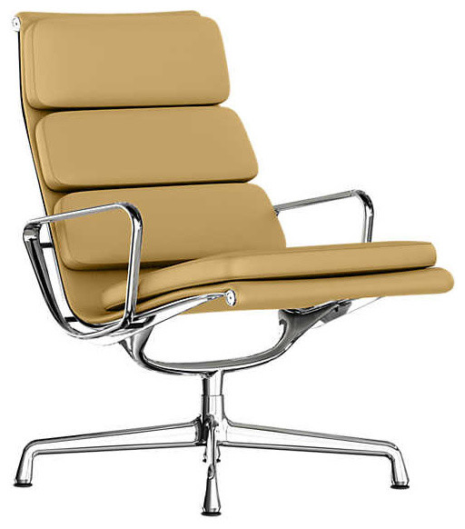 Eames Soft Pad Lounge Chair Swivel Base By Herman Miller Eames Soft Pad Lounge Chair Swivel Base By Herman Miller Honey Leather