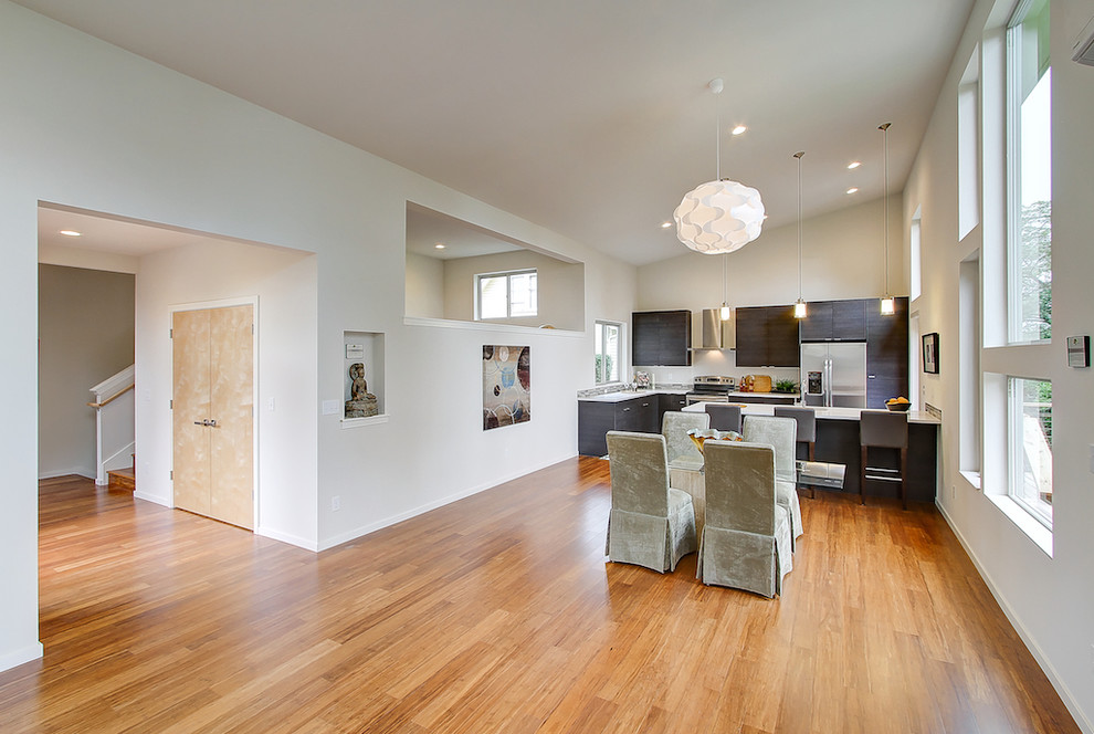 Inspiration for a transitional dining room remodel in Seattle