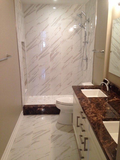 Design ideas for a transitional bathroom in Chicago.