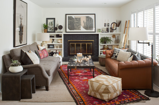 Room of the Day:  Family Room With a Lively, Eclectic Style