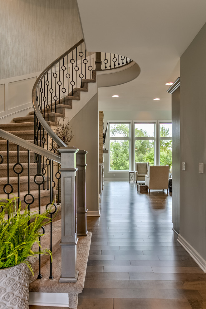 Transitional staircase in Omaha.