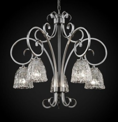 Justice Design Group GLA-8575 - Victoria 5 Light Downlight Chandelier - Tulip wi