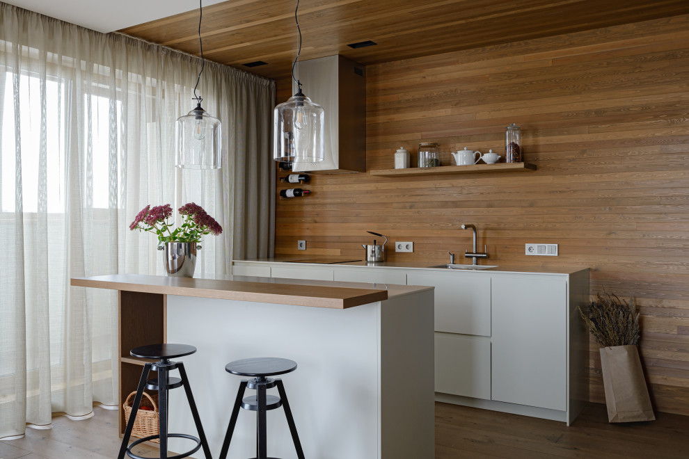 Photo of a contemporary kitchen in Novosibirsk.