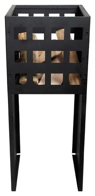 11 5 Dia Square Grid Cast Iron Tall Fire Bowl Transitional