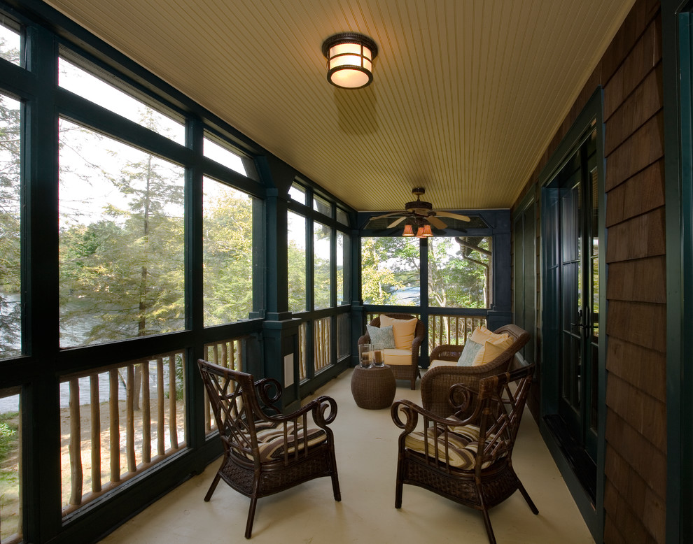 Screened-in Porch - Rustic - Porch - New York - by Mackin Architects ...