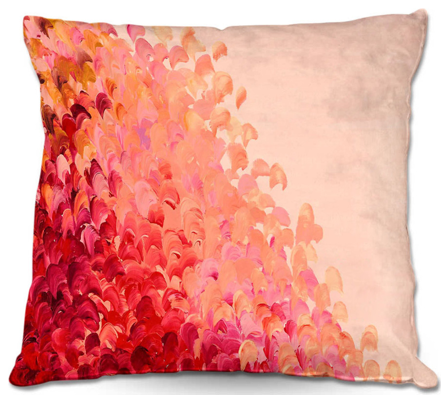 Creation in Color Coral Pink Throw Pillow, 16"x16"