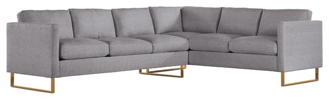 Goodland Large Sectional in Fabric, Left, Bronze Legs