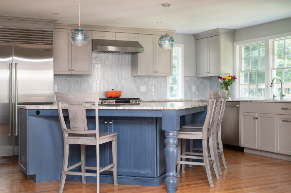 Transitional kitchen photo in Boston