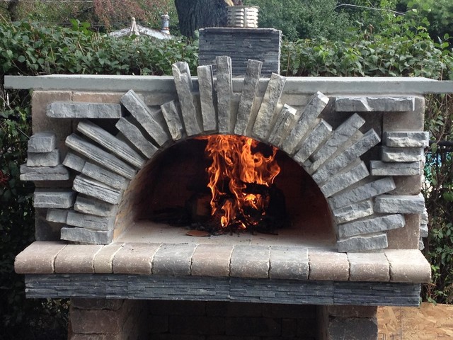 Outdoor Brick Pizza Oven - Rustic - Patio - Chicago - by ...