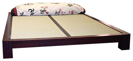 Tatami Platform Bed With Mats Asian Beds By Tatami Platform Bed With Mats Dark Walnut Queen