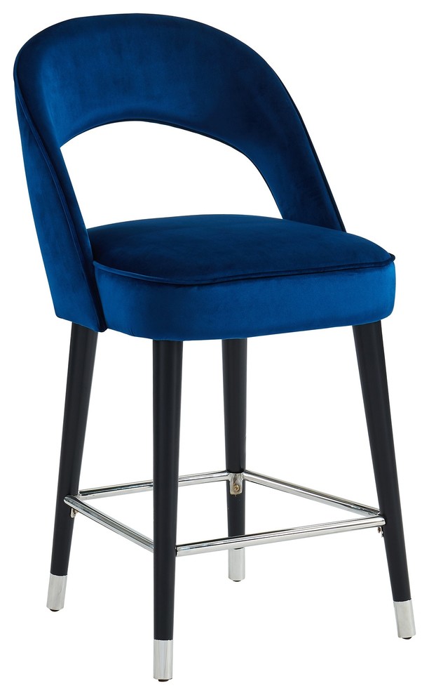 Velvet Counter Stool Midcentury Bar Stools And Counter Stools by