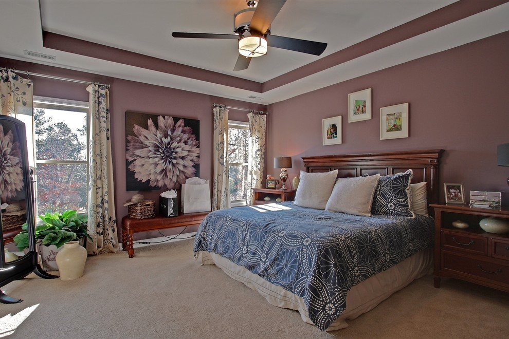 Design ideas for an eclectic bedroom in Raleigh.