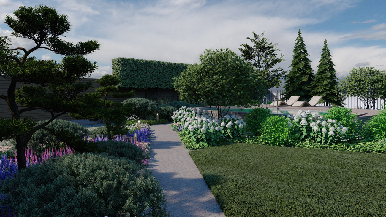 Визуализация проекта частного сада