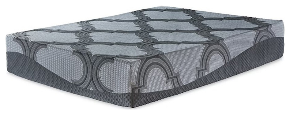 Ashley Furniture 1100 Series Fabric Twin Mattress in Gray Finish