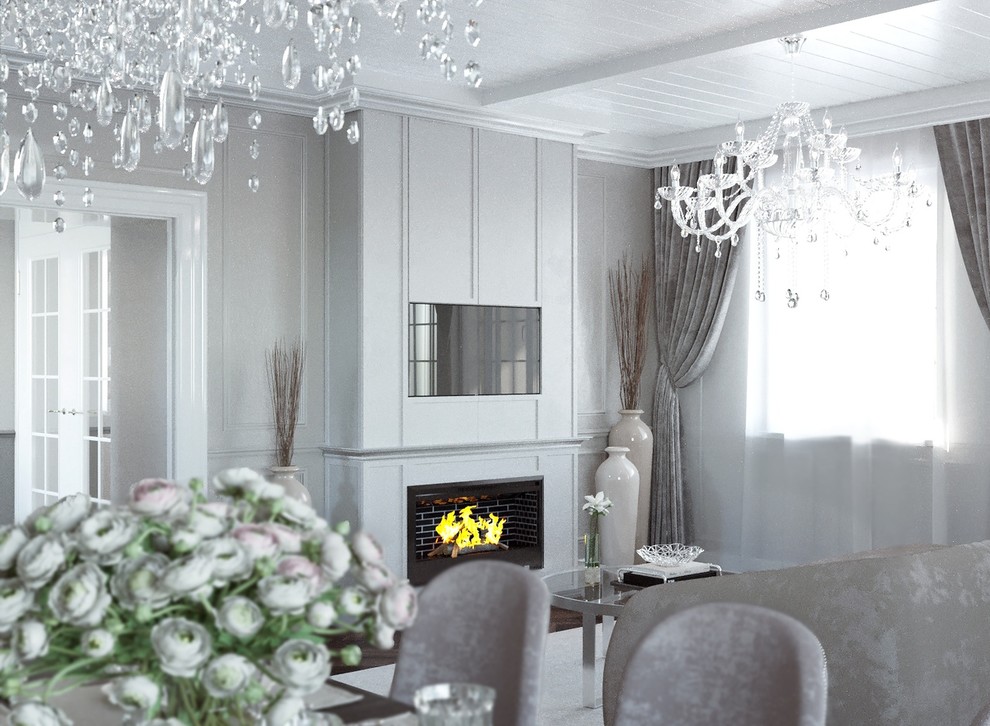 Дизайн интерьера гостиной в пос. Ямное, Воронежская область