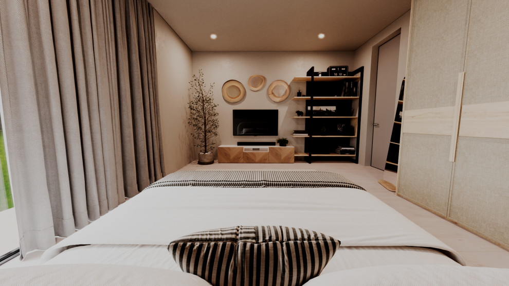 Bedroom in white tones