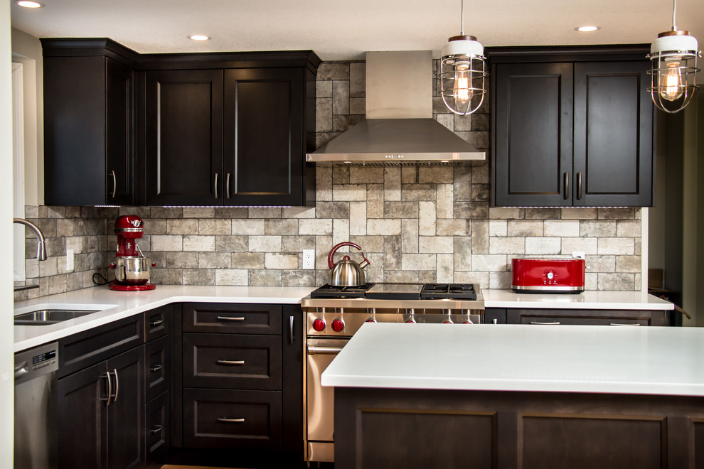 Inspiration for a transitional kitchen remodel in Calgary