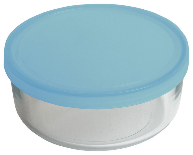 Bormioli Rocco Frigoverre Classic Glass 25.25 Ounce Round Container w/ Teal  Lid - Contemporary - Food Storage Containers - by BIGkitchen | Houzz