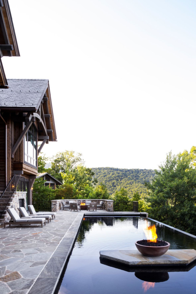 Pool - rustic pool idea