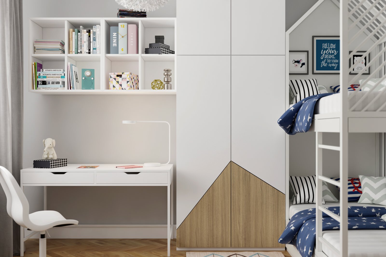 Яркий скандинавский интерьер квартиры в ЖК "Солнечный", Тула