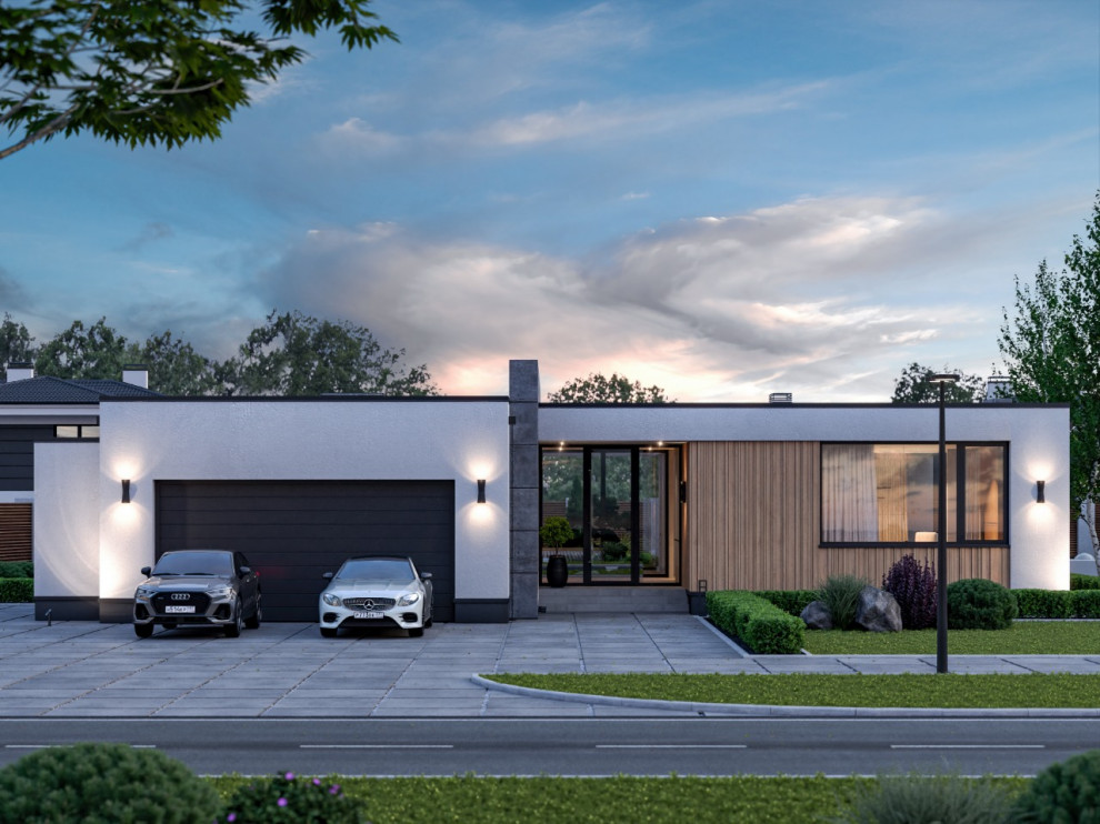 Проект одноэтажного жилого дома в пригороде г. Истра