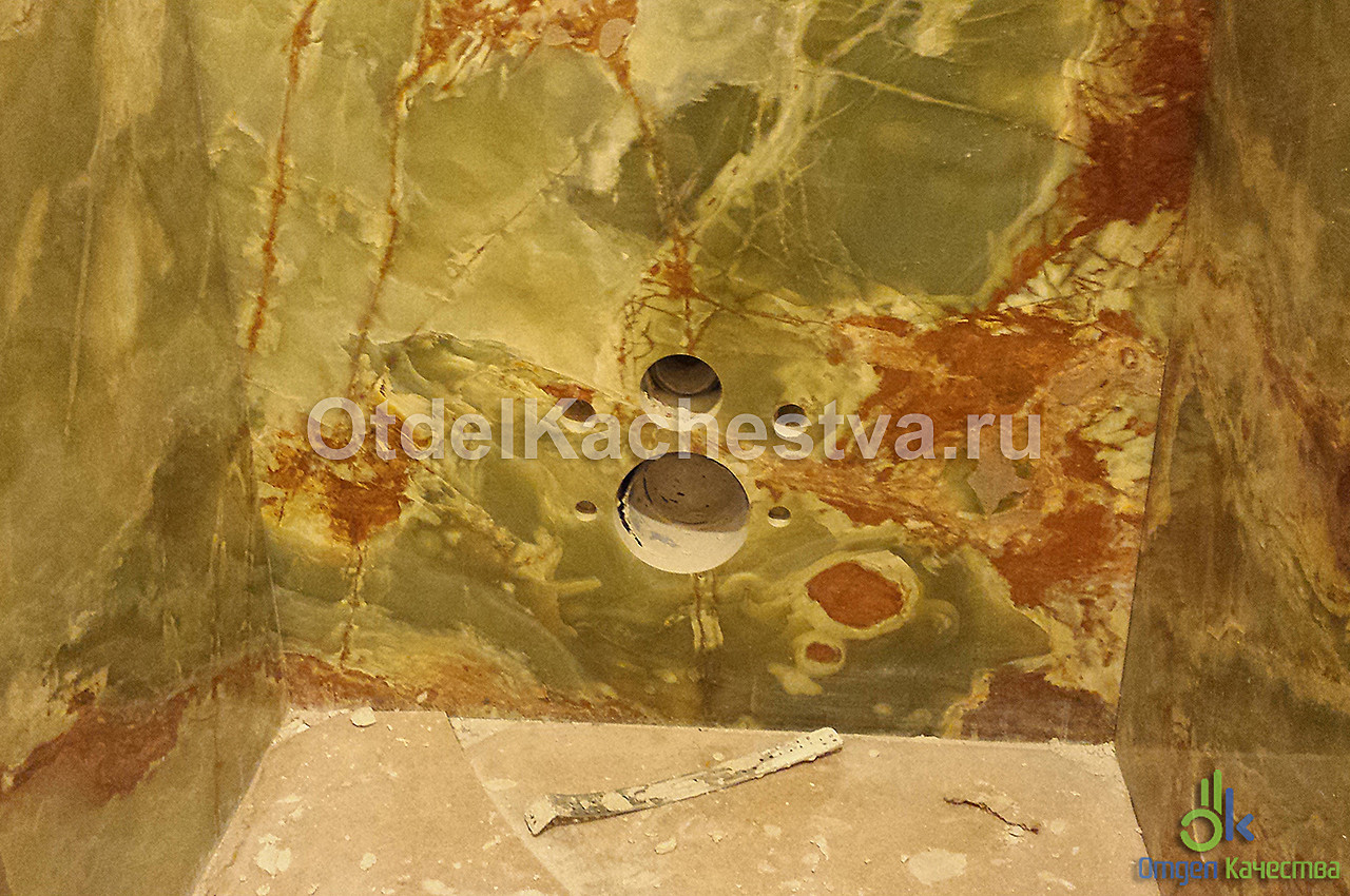 Укладка мрамора в санузле