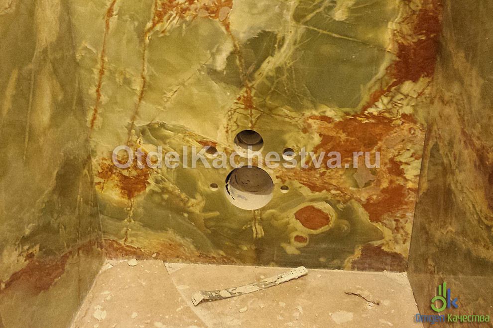 Укладка мрамора в санузле