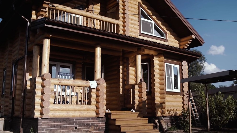 Дом из оцилиндрованного бревна "под ключ"