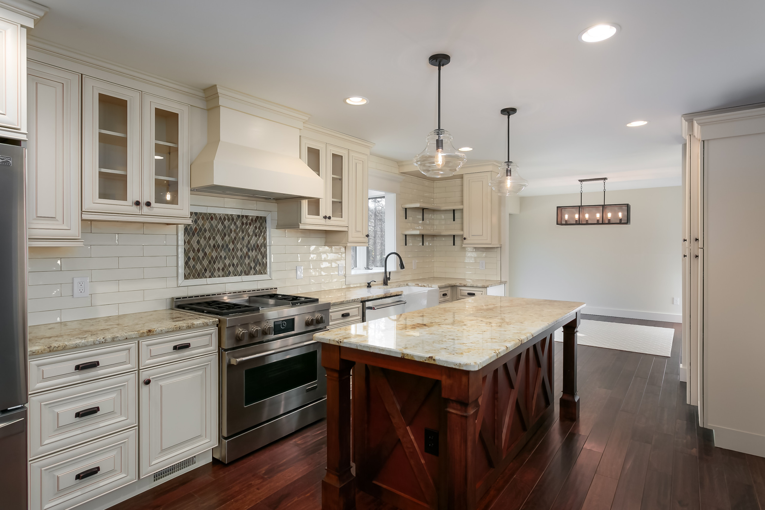 transitional Tudor kitchen