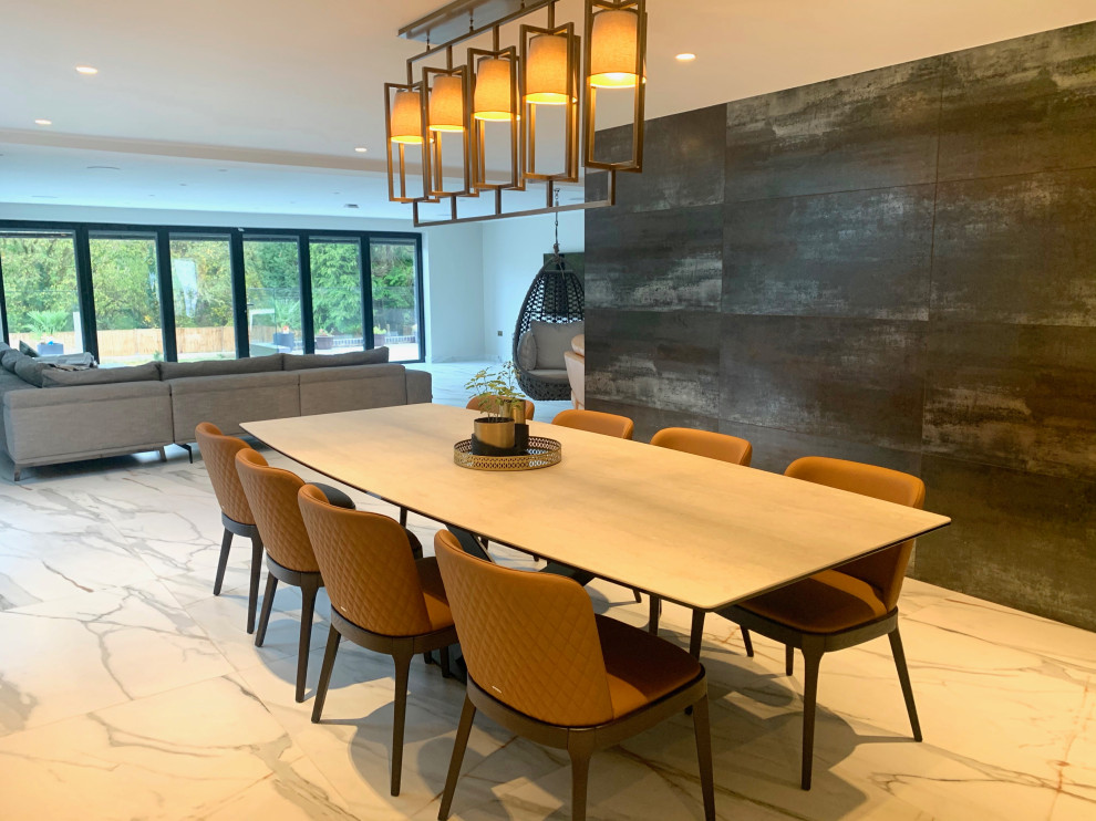 Inspiration for a contemporary dining room in Hertfordshire.