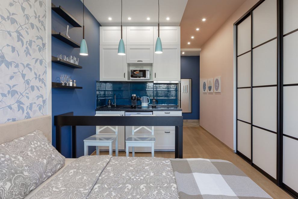 Синяя студия для краткосрочной аренды