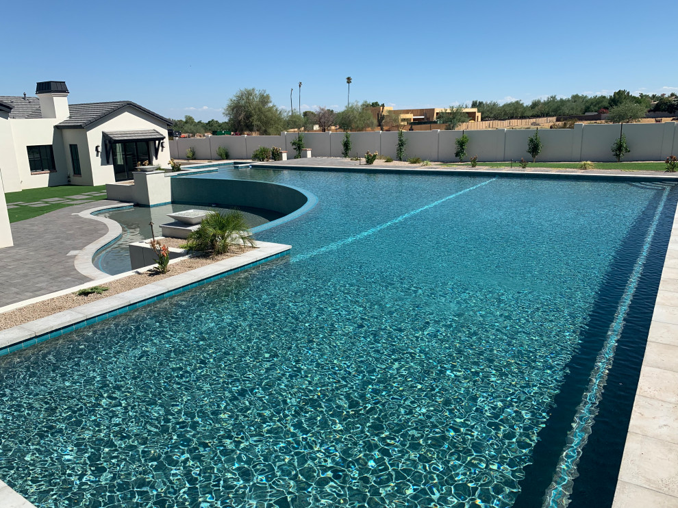 Trendy pool photo in Phoenix