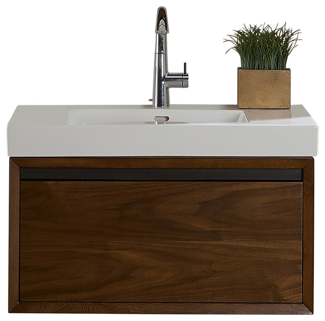 Fairmont Designs M4 28 Single Vanity Natural Walnut Base Cabinet