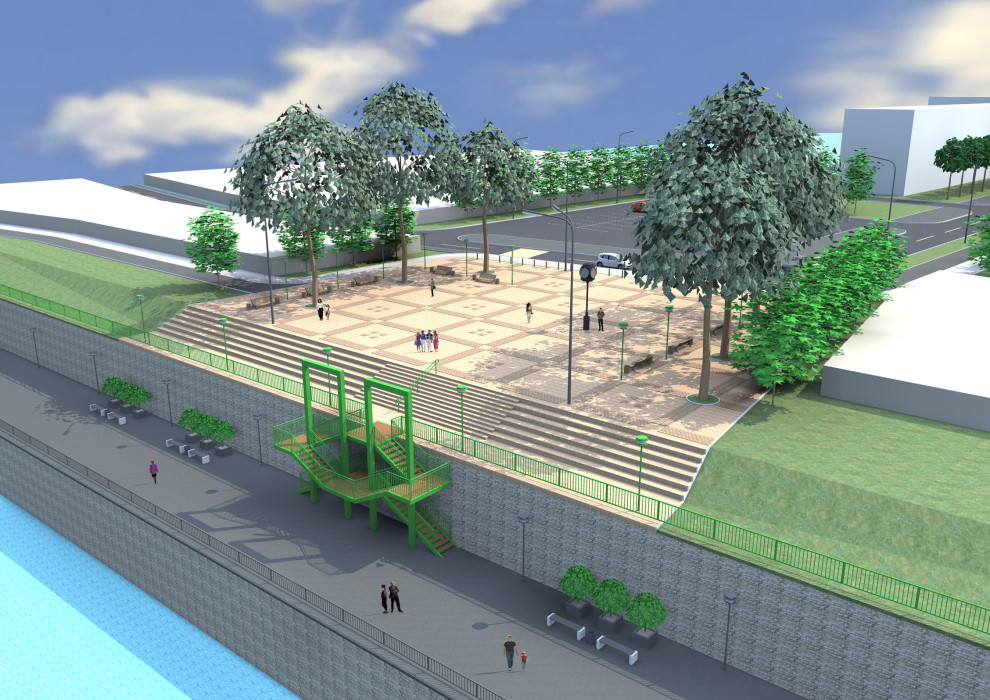 благоустройство перекрестка ул.Кировской и Набережной