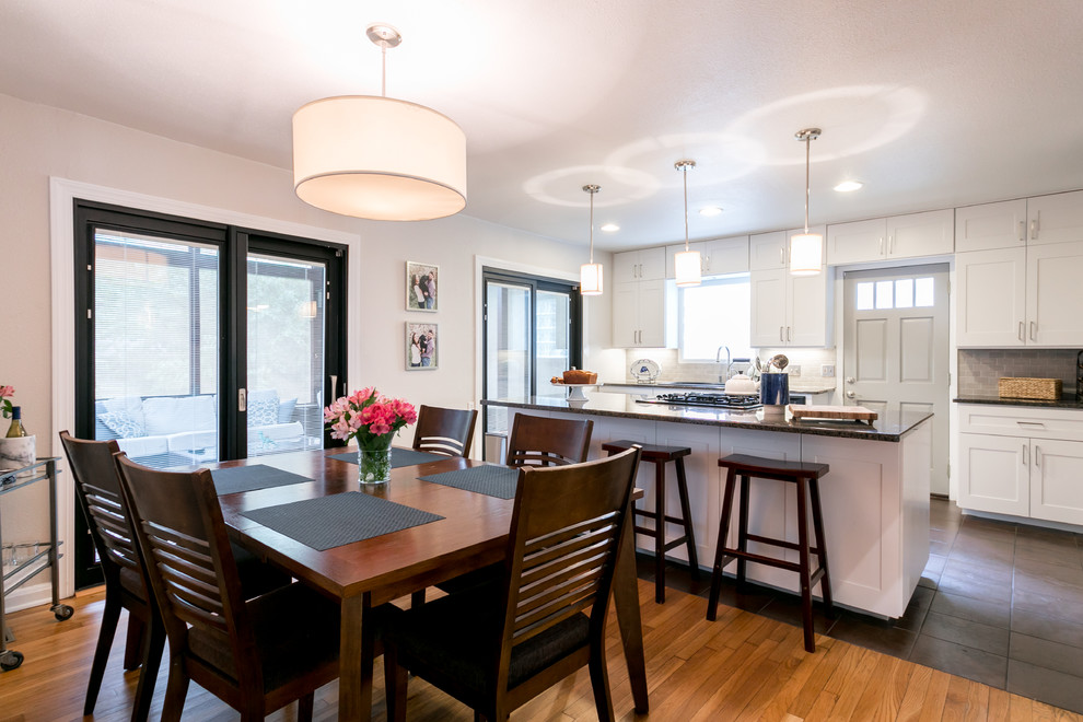 Inspiration for a transitional home design remodel in Austin
