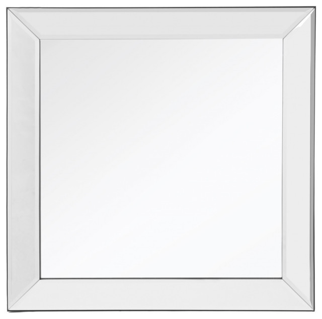 Square Wall Mounted Clear Mirror Contemporary Wall Mirrors by