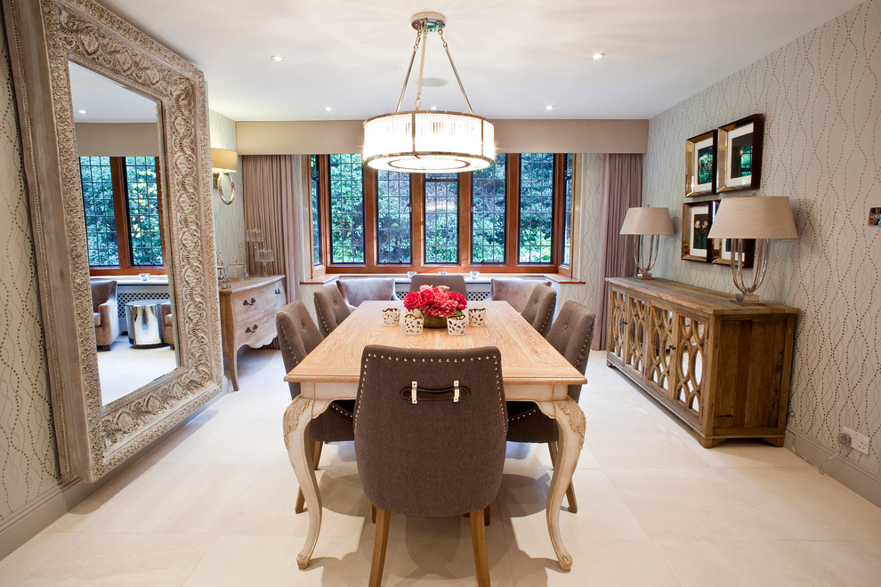 Design ideas for a contemporary dining room in Dorset.