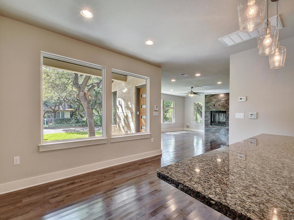 Inspiration for a transitional home design remodel in Austin