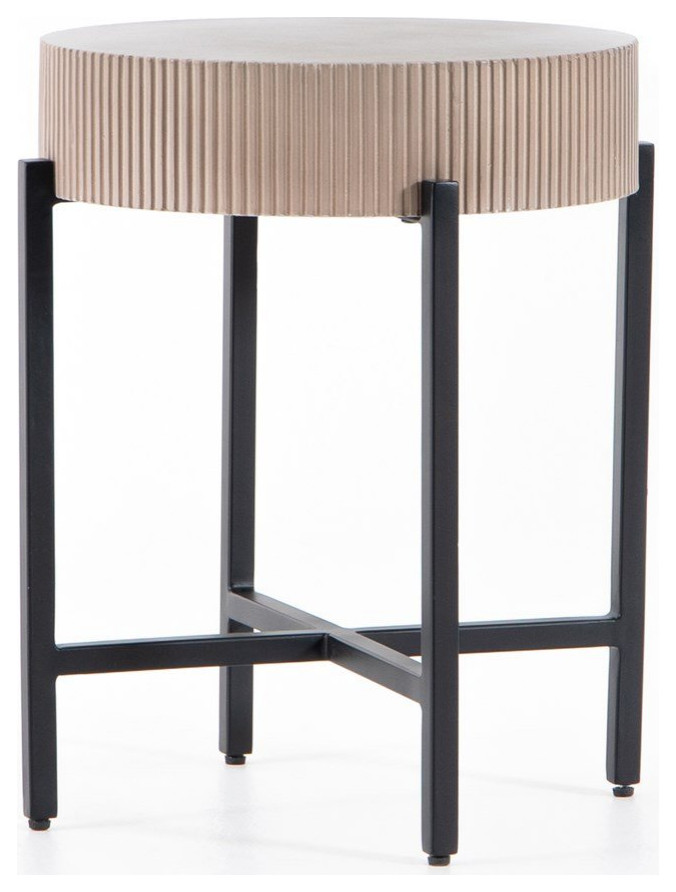 Jolene Outdoor End Table Industrial Outdoor Side Tables by Old