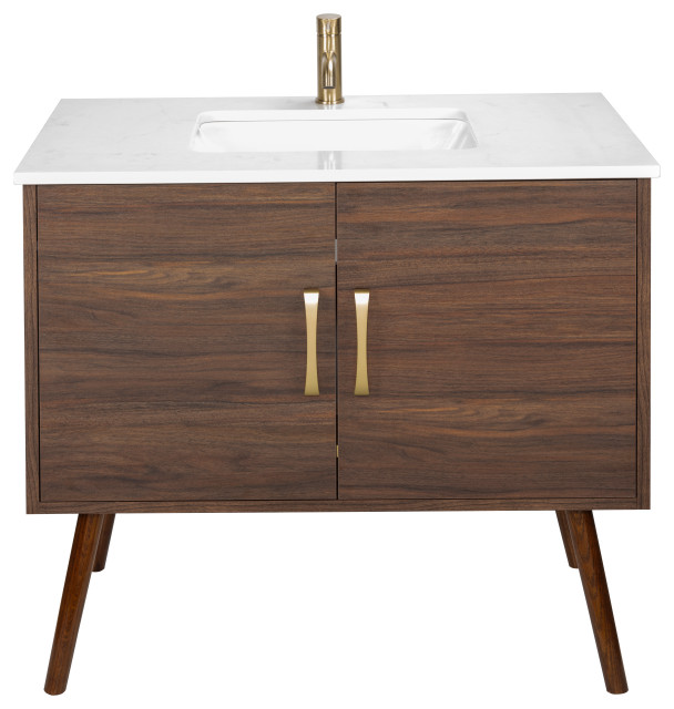 Garland Collection 36" Bathroom Vanity Midcentury Bathroom Vanities