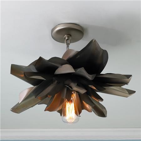 Vintage Magnolia Blossom Semi Flush Ceiling Light - Shades of Light eclectic-flush-mount-ceiling-lighting