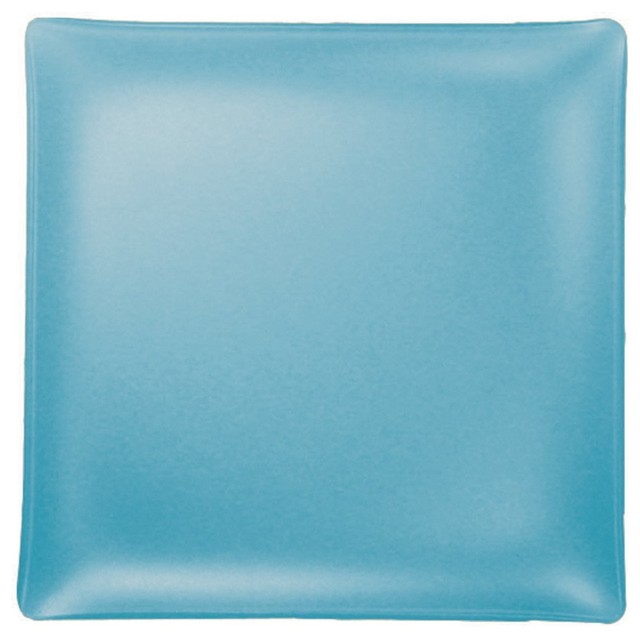 11" Seaglass Square Plate, Turquoise