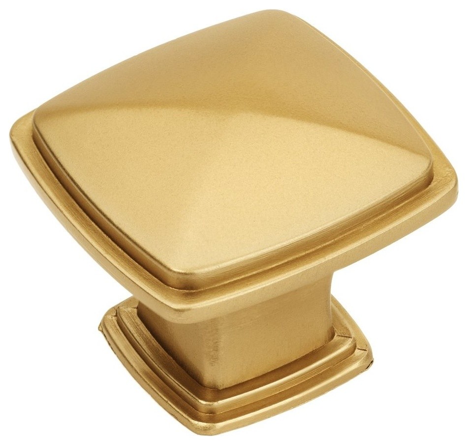 Cosmas 4391GC Gold Champagne 1-1/4” Square Cabinet Knob