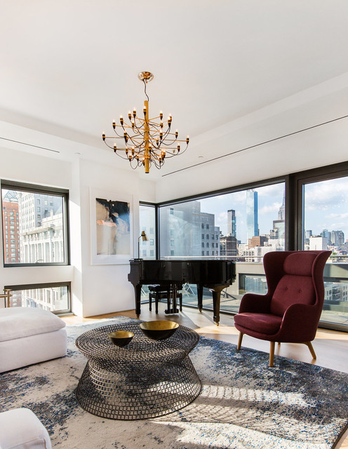 Union Square Penthouse contemporary-vardagsrum