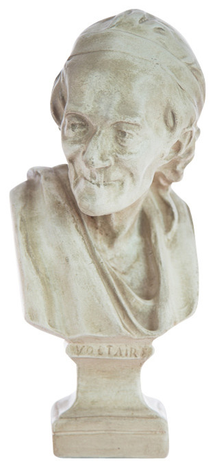 Classic François-marie Arouet Sculpture of Voltaire Bust