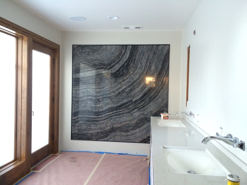 Master bath feature wall