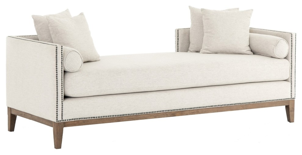 Kensington Neutral Upholstered Double Chaise Daybed